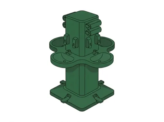 4-basin portable handwashing station illustration