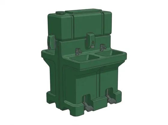 Construction site handwashing station illustration