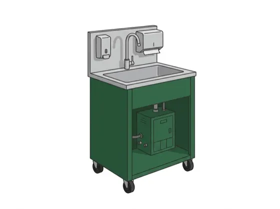Food service handwashing station illustration