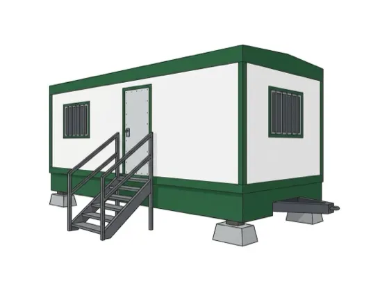 Construction site office trailer illustration