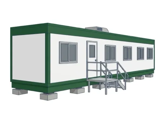 Fully equipped mobile office trailer illustration