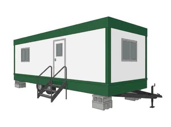 Standard mobile office trailer illustration