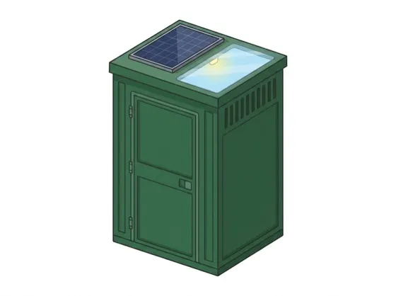 Solar powered porta potty unit