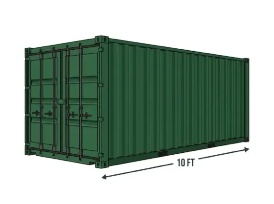 10 foot storage container illustration