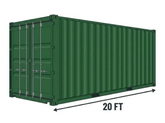 20 foot storage container illustration