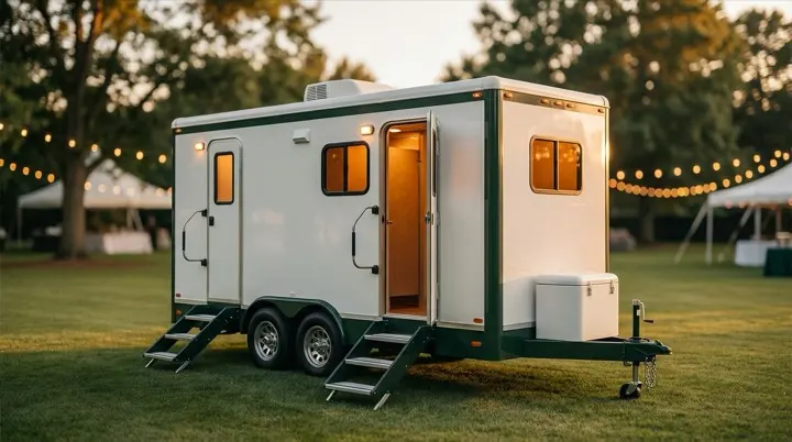 Luxury restroom trailer
